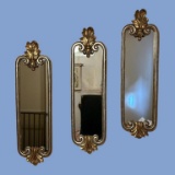(3) Decorative Mirrors - 9 1/2” x 33” Each