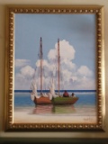 Framed Oil Painting signed “Domingo Fabian”—35