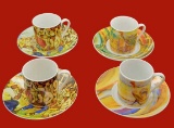 (2) Arte de Cafe “Fiesta Campesina” Cups and