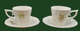 (2) Espresso Cups and Saucers - Trazos Criollos