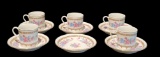 (6) Demitasse Saucers and (5) Demitasse Cups