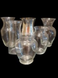 (6) Glass Vases