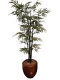 Silk Plant iwith Lights n Ceramic Container--