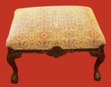 Wooden and Upholstered Footstool/Bench - 27