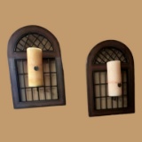 (2) Candle Wall Sconces-12.25” x 19”