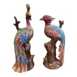 (2) Ceramic Bird Figurines - 11 1/2