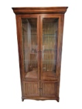 Glass Front Lighted Curio Cabinet--(2) Glass