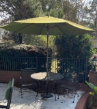 Round Iron Outdoor Table & (2) Chairs with