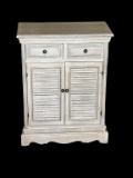 Painted Stand, 2-Drawers Over 2-Doors