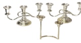 (2) Triple Silverplate Candleholders and