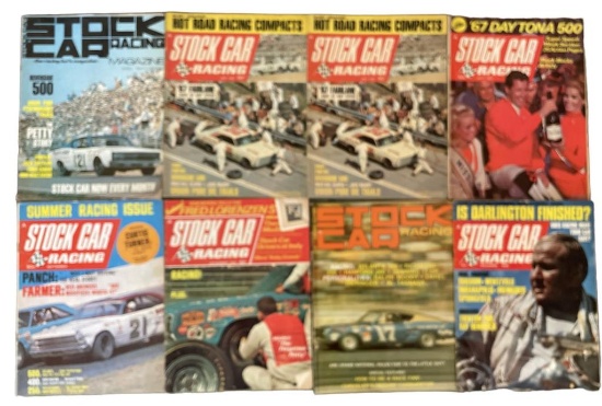 (8) Vintage Stock Car Racing Magazines - 1967
