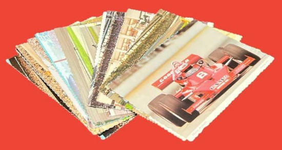 (17) Vintage Indy Car Racing Post Cards