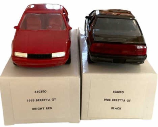 (2) 1988 Beretta GT Promo Cars--Black and Bright