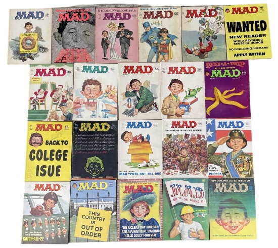 (21) Vintage “MAD” Magazines: 1964 - 1971