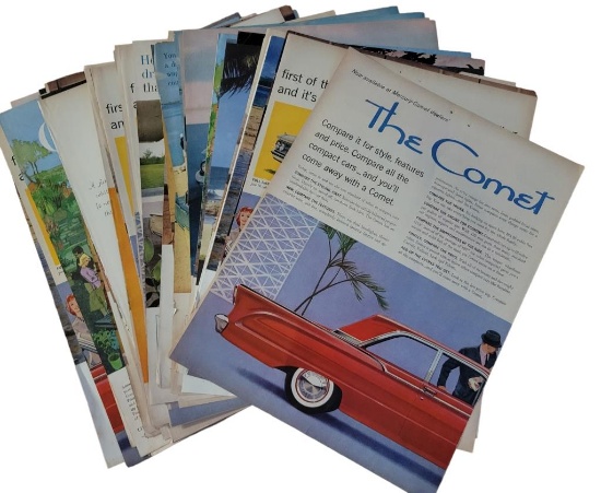 (46 +/-) 1960s Mercury Magazine Advertisements