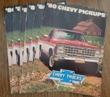 (6) 1980 Chevy Pickups Brochures