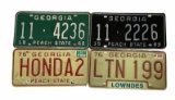 (4) 1960s & 1970s Georgia License Plates:  1968,