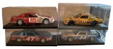 (4) Vintage Plastic NASCAR Cars Assembled from