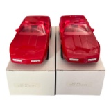 (2) 1987 Red Corvette Promo Cars with Original