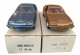 (2) 1980 Monza Promo Cars:  Camel and Light Blue--