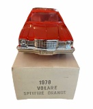 1978 Volare Spitfire Orange Promo Car--NIB