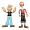 1993 Posable Olive Oil & Popeye Figures