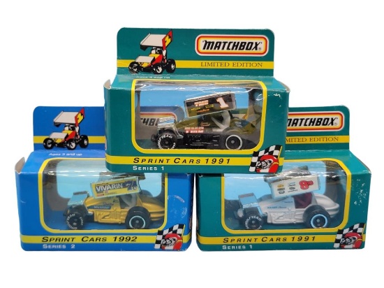 (3) Matchbox Sprint Cars