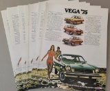 (8) 1975 Chevrolet Vega Brochures