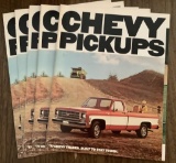 (6) 1977 Chevy Pickups Brochures