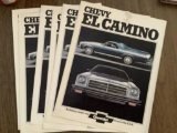 (6) 1974 El Camino Brochures