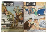 (2) Vintage Motor Magazines: October 1952 Cover