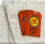 (20) OK Used Car Warranty Tags, 1949