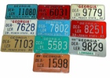 (10) 1980s Georgia Dealer License Plates:  1980-