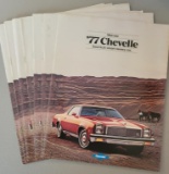 (10) 1977 Chevrolet Chevlle Brochures