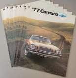 (9) 1977 Chevrolet Camaro Brochures