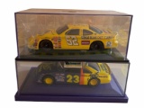 (2) Die Cast NASCAR Cars in Plastic Display Cases