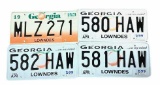 (3) Georgia 1990s License Plates:  (1) 1996 &
