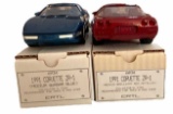 (2) Ertl  1991 Corvette ZR-1 Promo Cars with