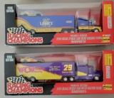 (2) 1996 Racing Champions 1/64 Scale Transporters