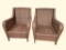 (2) Wicker Arm Chairs