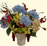 Floral Arrangement in Ceramic Vase