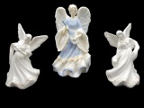 (3) Porcelain Angel Figurines