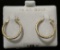 14 K Yellow Gold Hoop Earrings