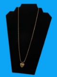14K Yellow Gold Locket With 14K Gold Chain