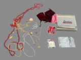 Craft Lot With Assorted Broken Jewelry and Parts