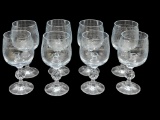 (8) Wine Glasses “Cascade” by Import Assoc