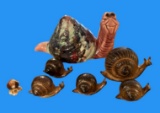 Assorted Snails, Including Napcoware Japan and