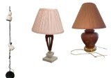 3 Lamps: 25” H Table Lamp, 16 1/2” H Table Lamp