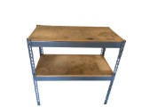 2-Shelf Steel Supported Shop Table--37