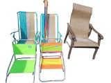 Assorted Pool, Patio, and Beach Chairs, Beach